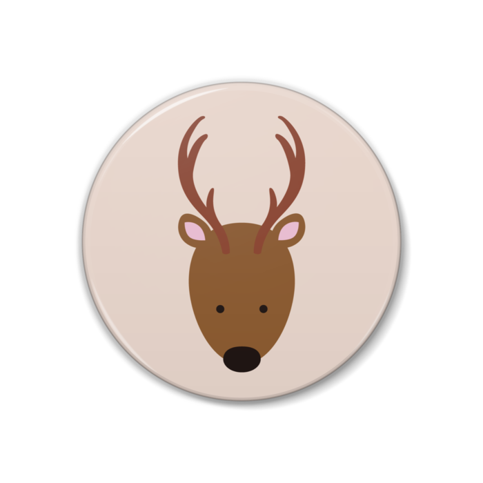 トナカイのイラスト缶バッジ