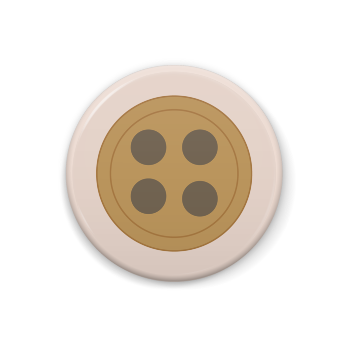 ボタンのイラスト缶バッジ