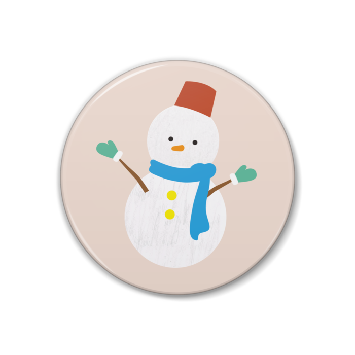 雪だるまのイラスト缶バッジ