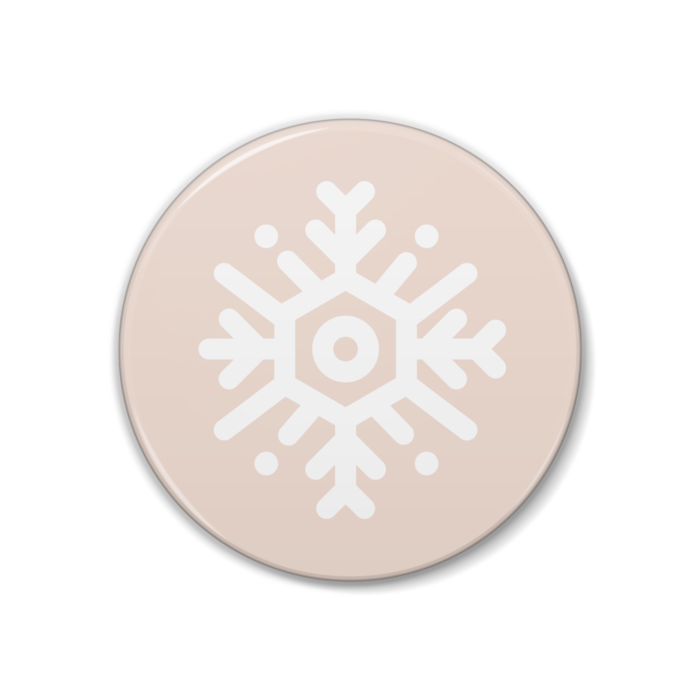 雪の結晶のイラスト缶バッジ
