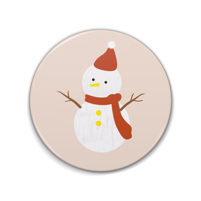 雪だるまのイラスト缶バッジ