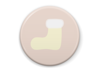 靴下のイラスト缶バッジ