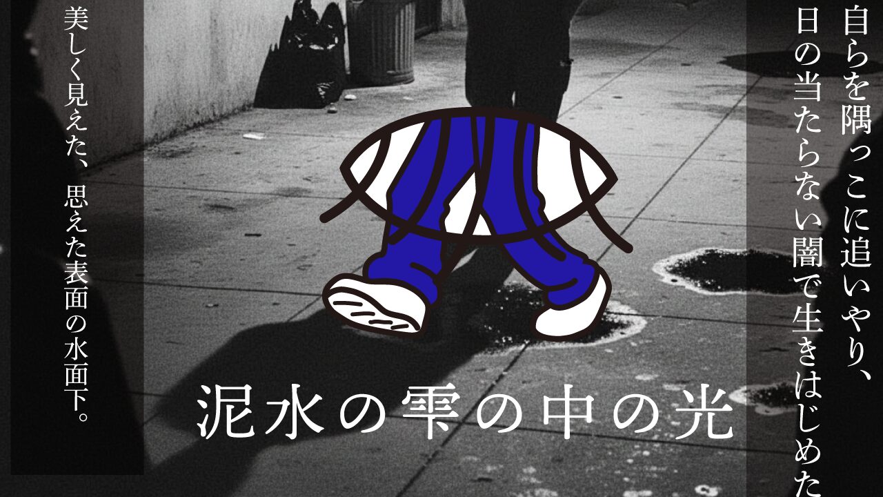 泥水の雫の中の光　思考的実験