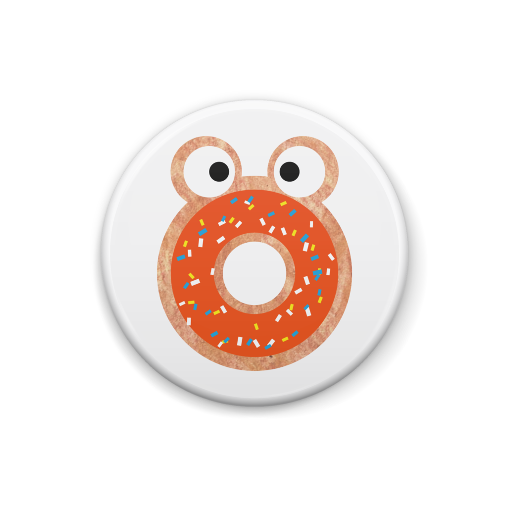 わいわなドーナツ　イラスト缶バッジ